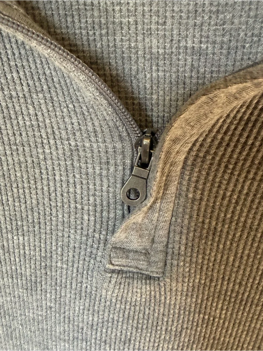 Banana Republic Men's Light Gray Quarter-Zip Sweater